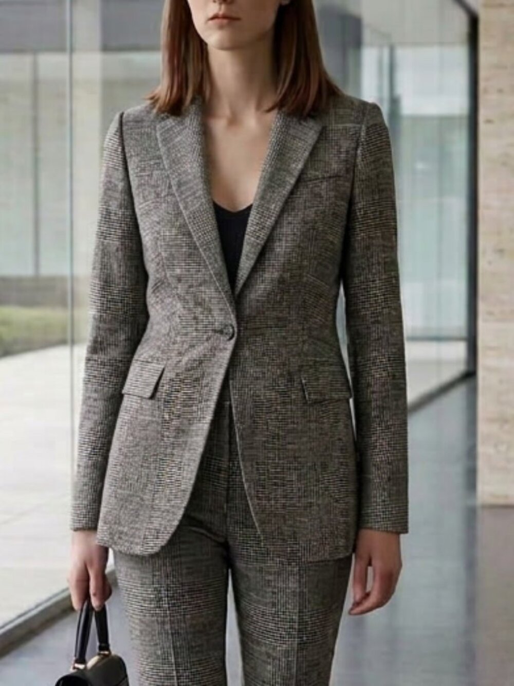Whistles Women's Glen Plaid Blazer Size 2 US